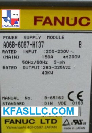 A06B-6087-H137 A06B6087H137 Fanuc Alpha Power Supply Module