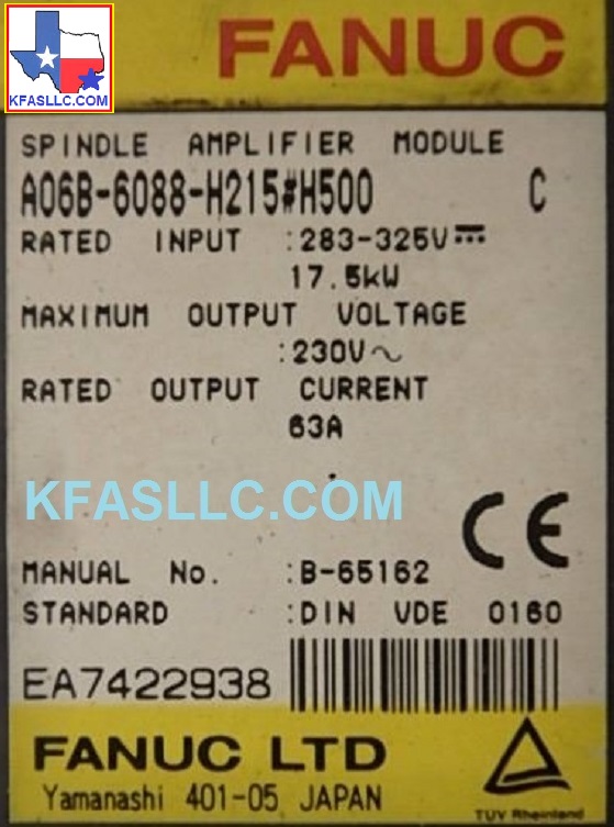 ファナック(FANUC) A06B-6088-H415#H500 サーボドライバ