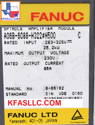 A06B-6088-H322 A06B6088H322 A06B-6088-H322#H500 Fanuc Alpha