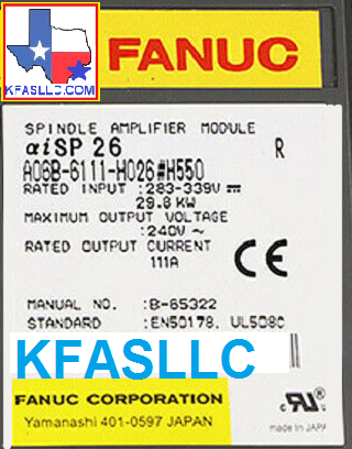 A06B-6111-H026#H550 A06B6110H026H550 Fanuc Alpha-i Spindle