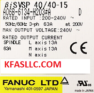 Fanuc A06B-6134-H203 A06B6134H203 Alarm Codes and Troubleshooting Tips