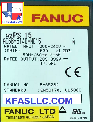 A06B-6140-H015 A06B6140H015 Fanuc Alpha-i Power Supply Module