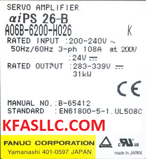 A06B-6200-H026 A06B6200H026 Fanuc Alpha-iB Power Supply Module